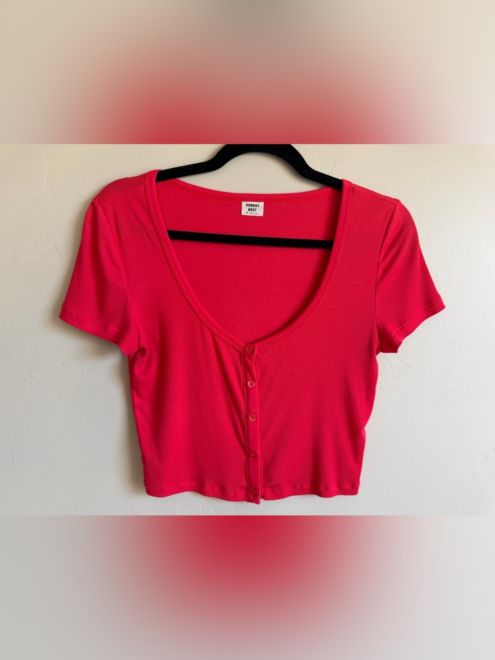 Women’s Sunday Best (Aritzia) Ribbed Short Sleeve Top Size Small
